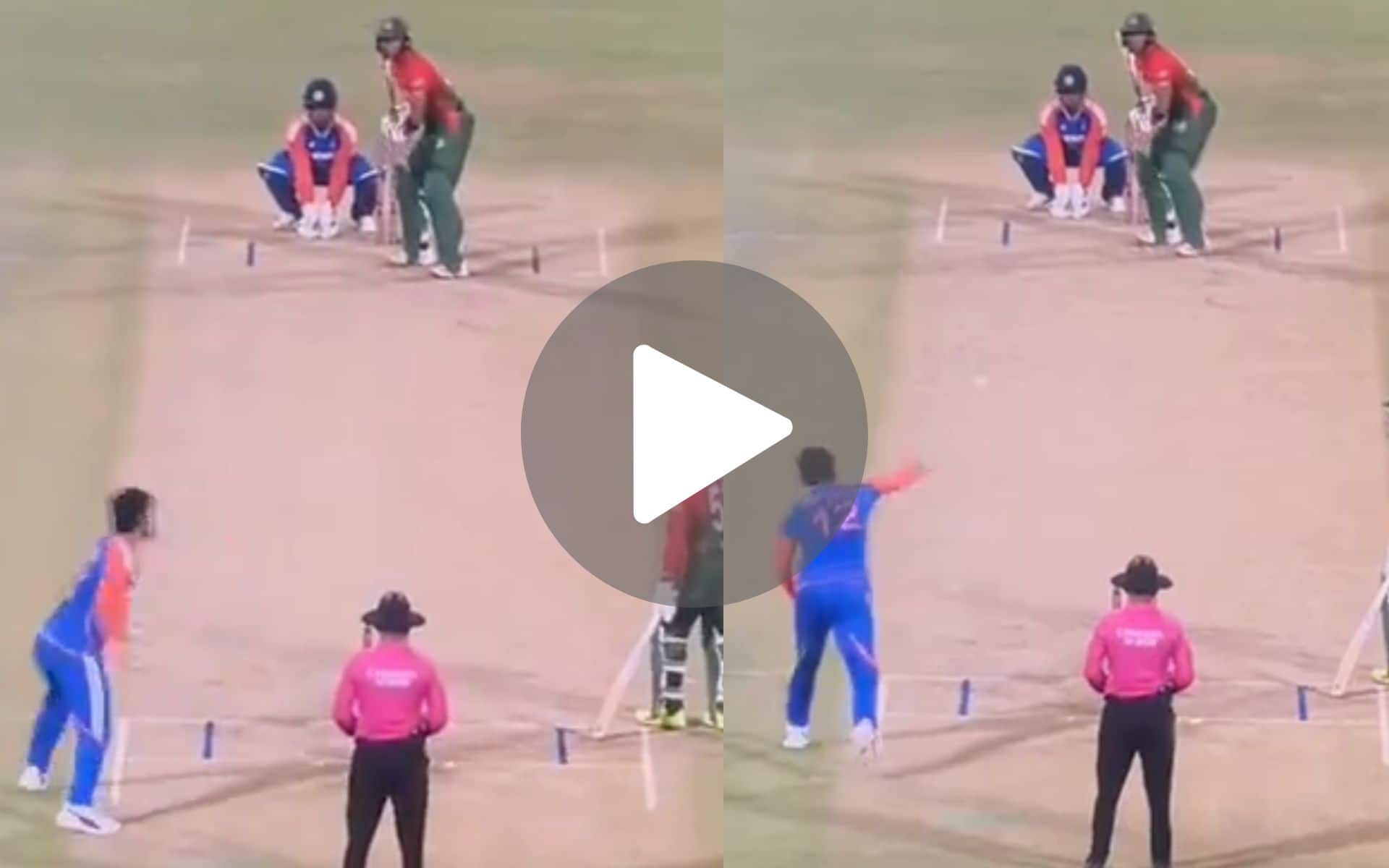 [Watch] Riyan Parag's Hilarious Malinga-Like Bowling Action vs BAN Steals Limelight